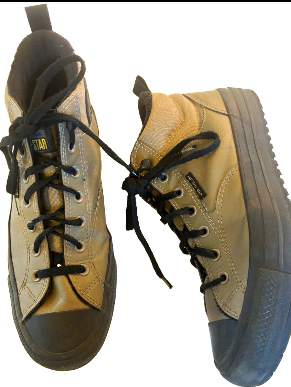 Converse MALDEN ST. water resistant High-Top Sneakers in Tan and Black